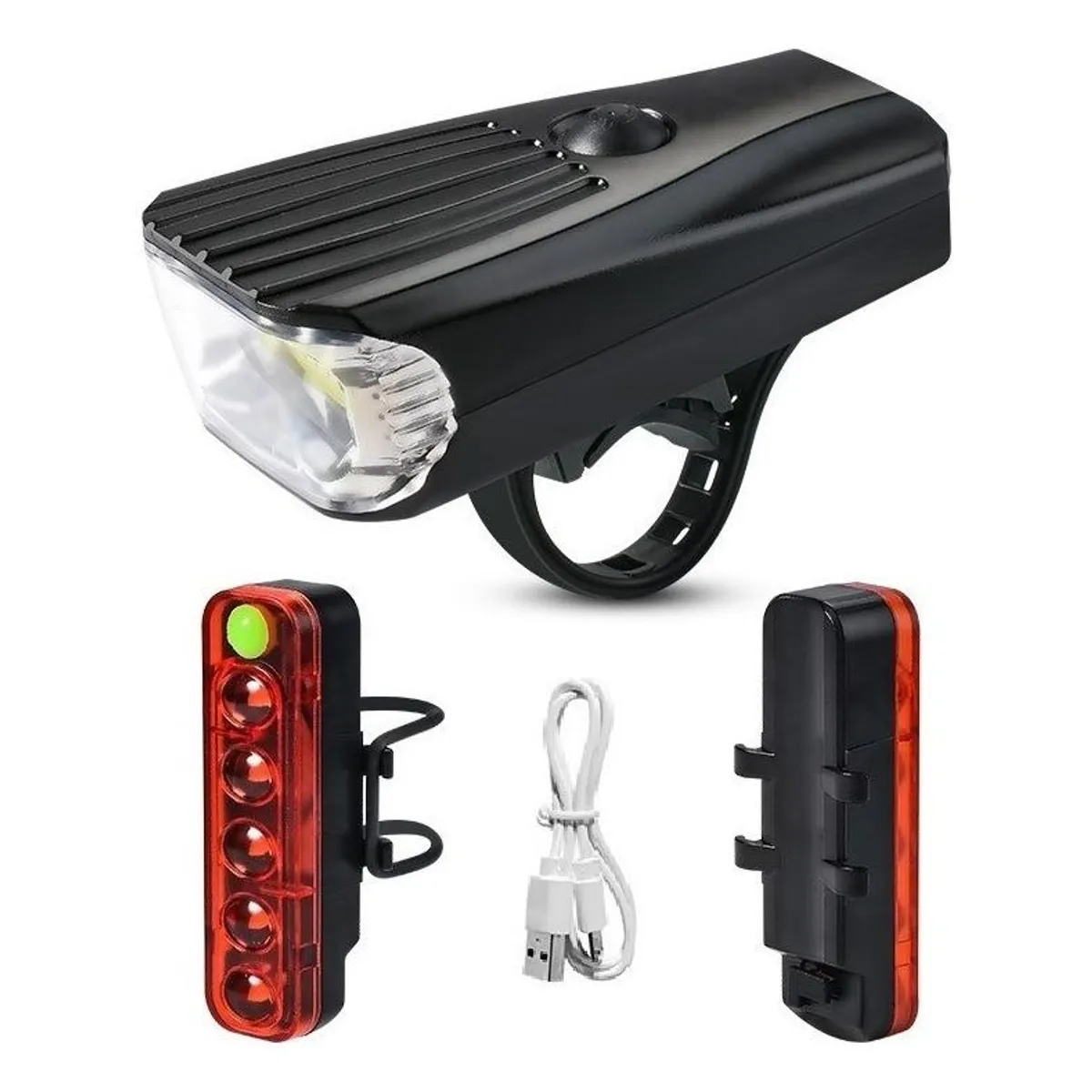GENERICO - Juego de Luces LED Recargables para Bicicleta