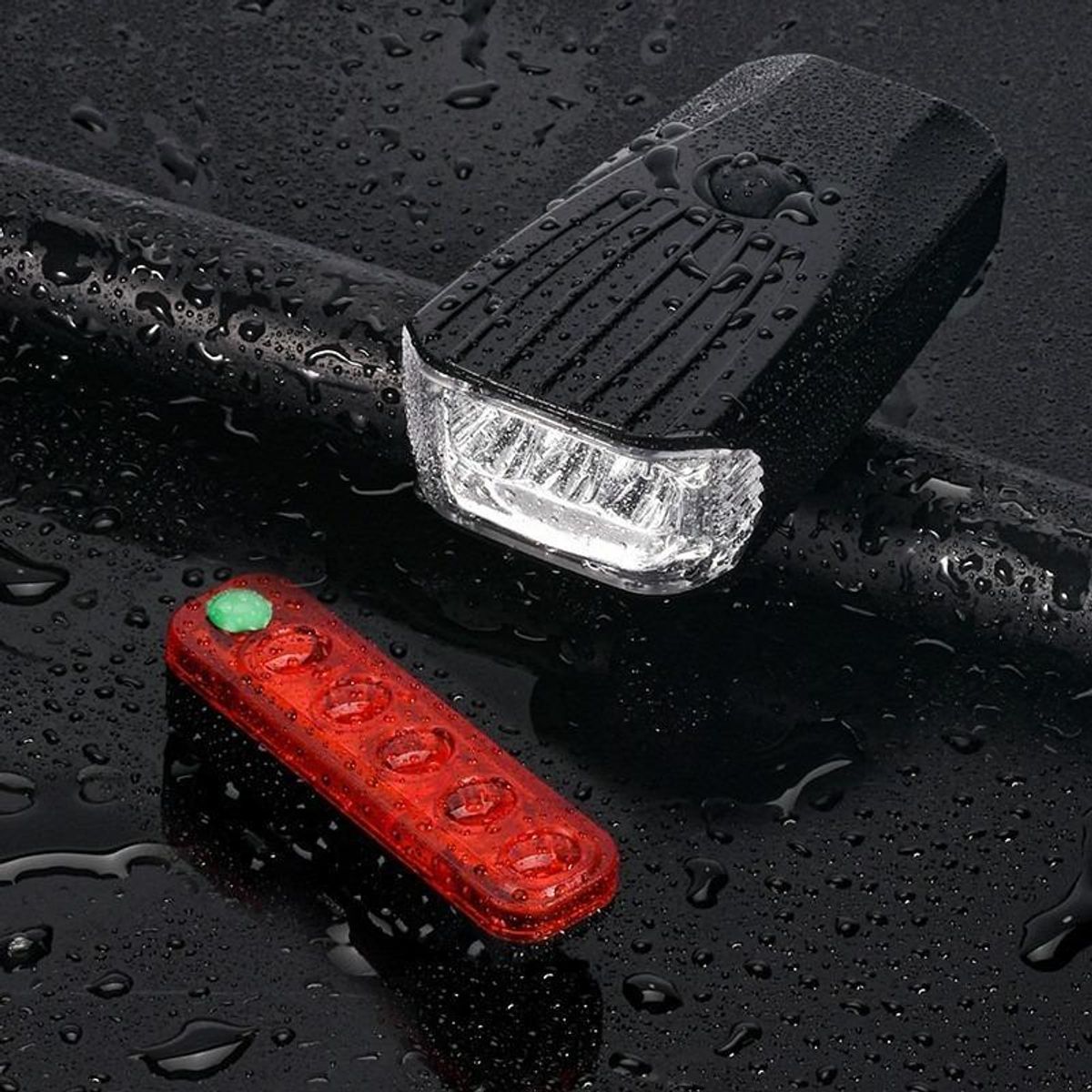 GENERICO - Juego de Luces LED Recargables para Bicicleta