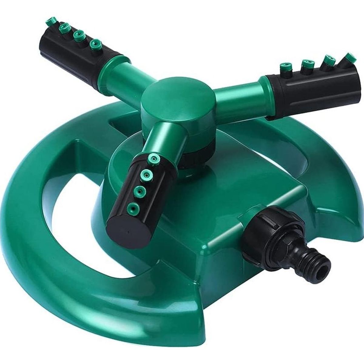 GENERICO - Aspersor de Riego Automático 360° con 3 Brazos para Jardín