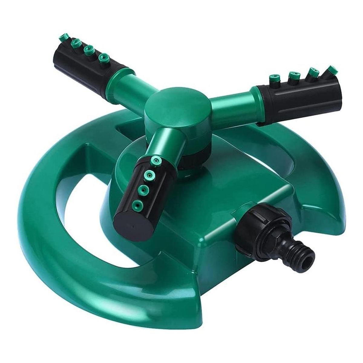 GENERICO - Aspersor de Riego Automático 360° con 3 Brazos para Jardín