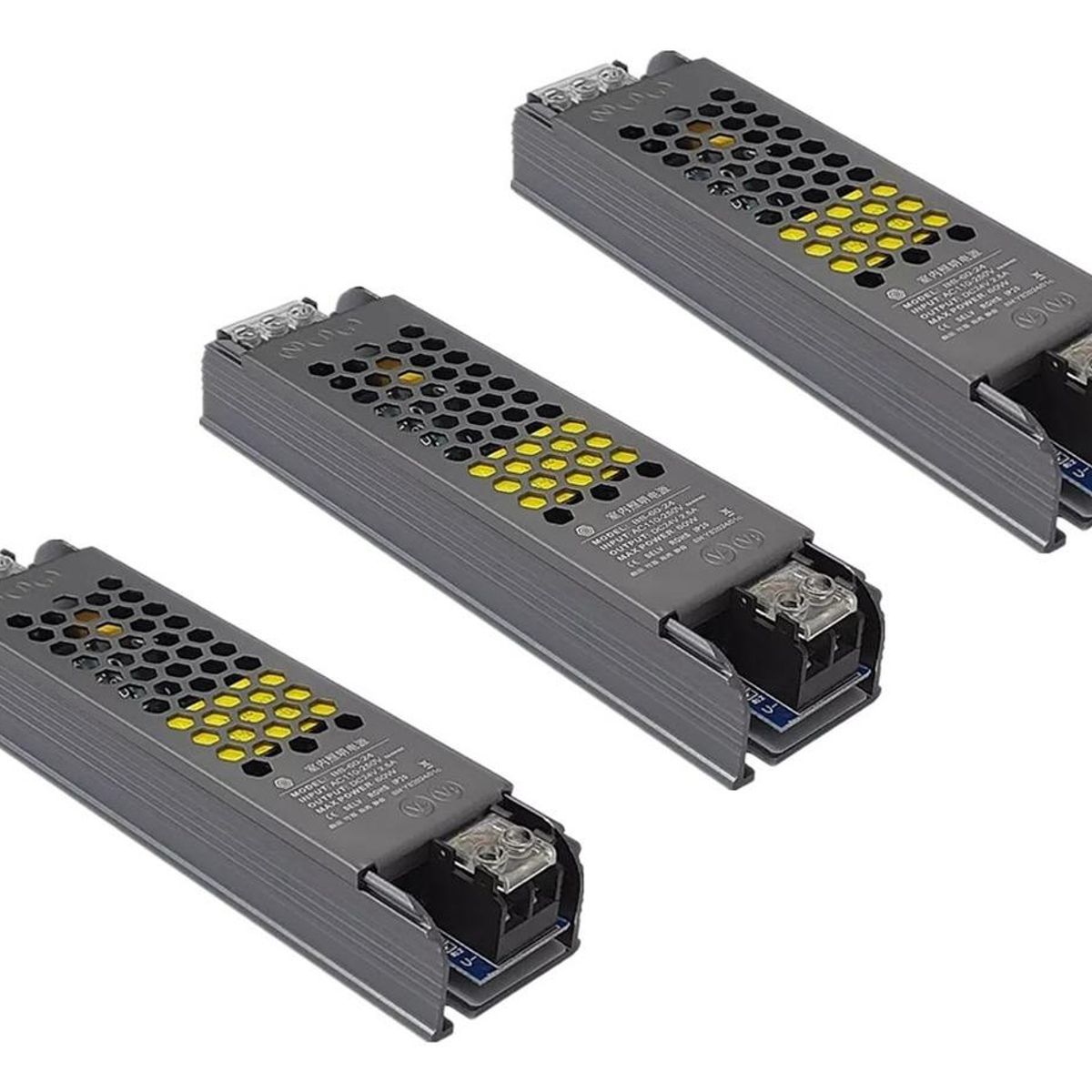 GENERICO - Pack de 3 Fuentes de Poder 24V 60W 25A para Equipos