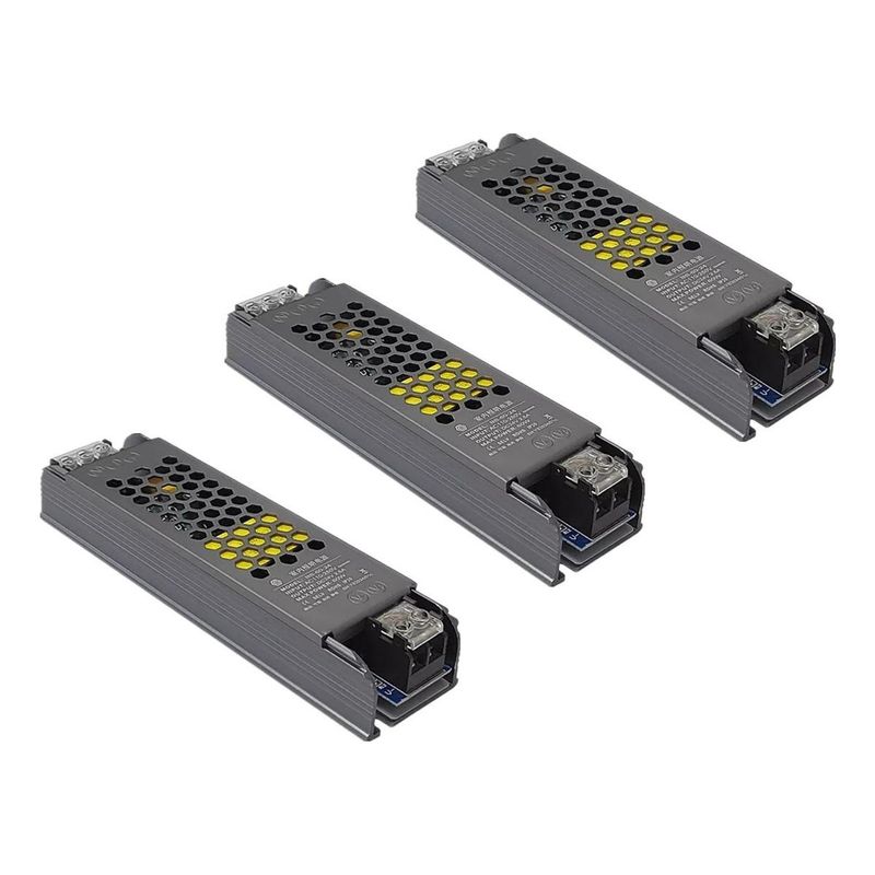 GENERICO - Pack de 3 Fuentes de Poder 24V 60W 25A para Equipos