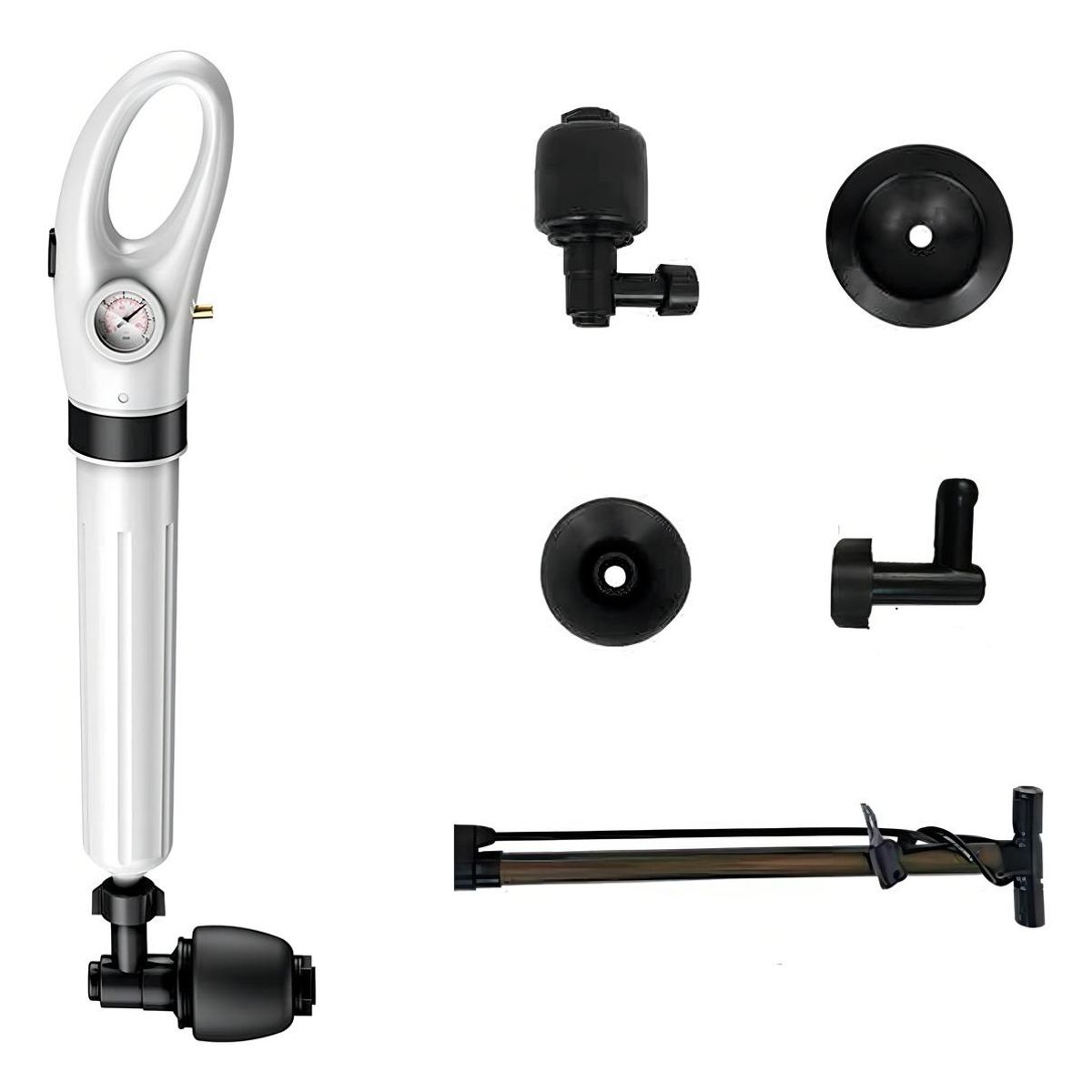 GENERICO - Limpiador de Tuberías de Alta Presión con Cabezal Intercambiable