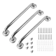 GENERICO - Pack de 3 Manillas Agarraderas de Seguridad para Baño y Ducha