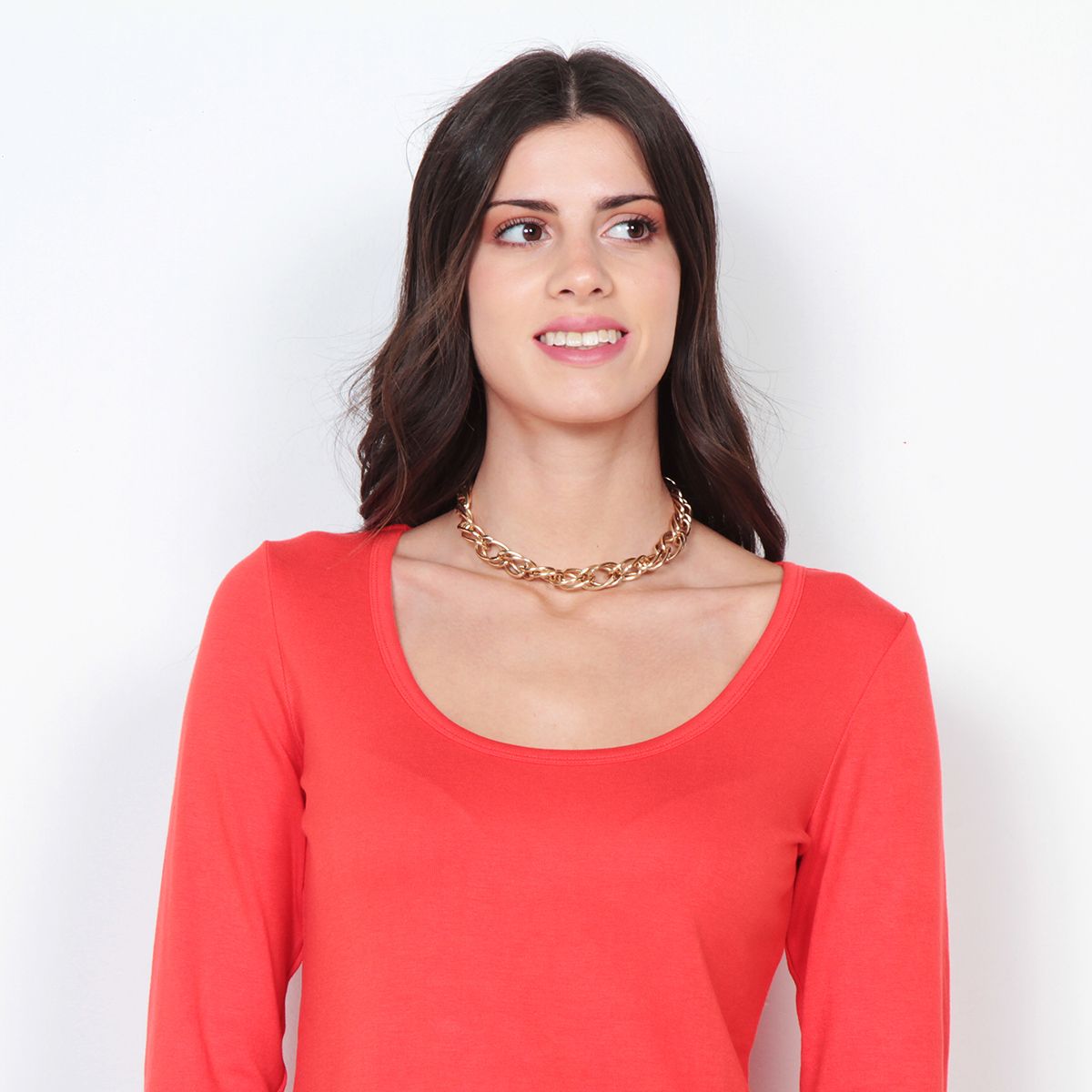 WADOS - POLERA MANGA LARGA SOLIDA ESCOTE REDONDO