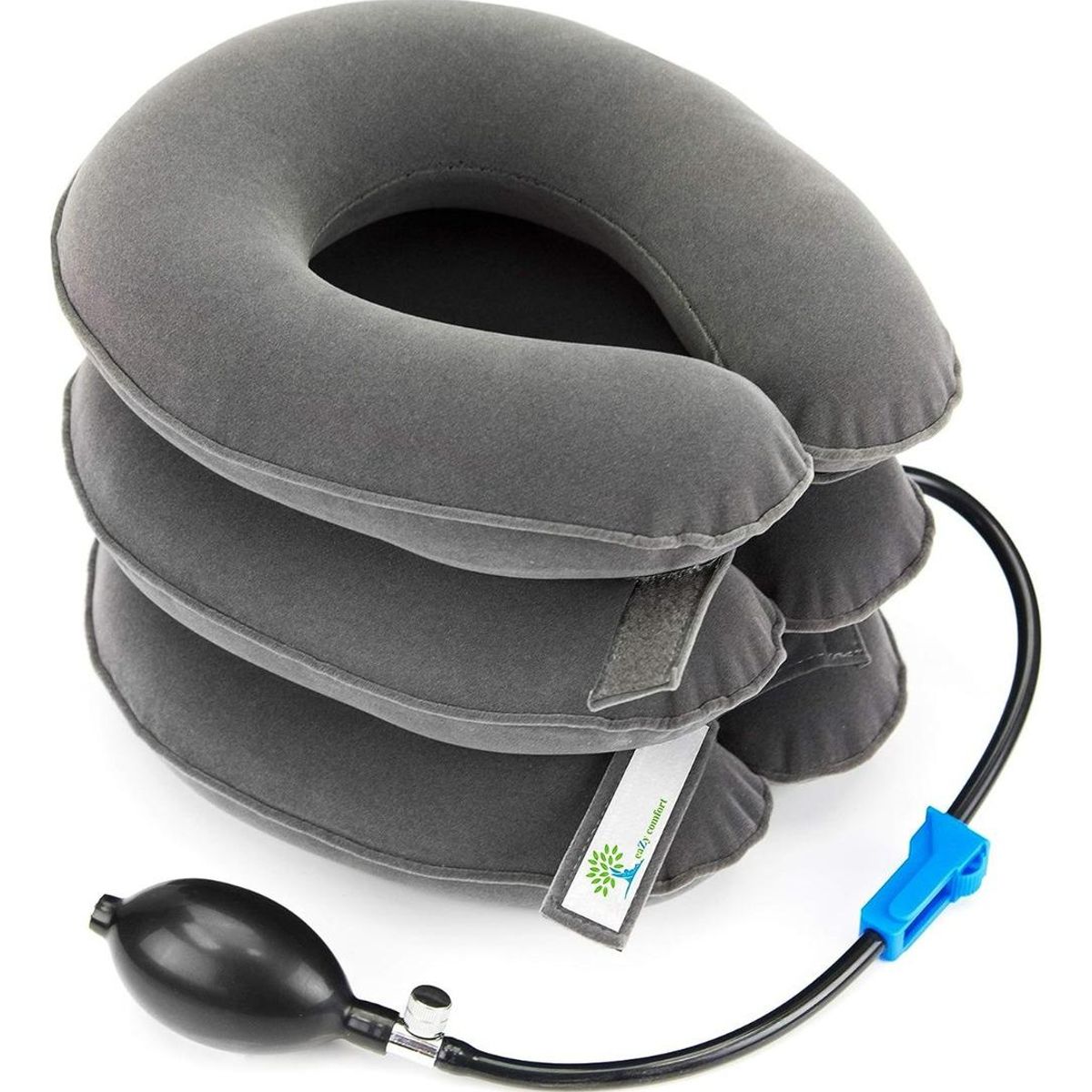 GENERICO - Almohada Inflable Cervical para Viajes Color Gris