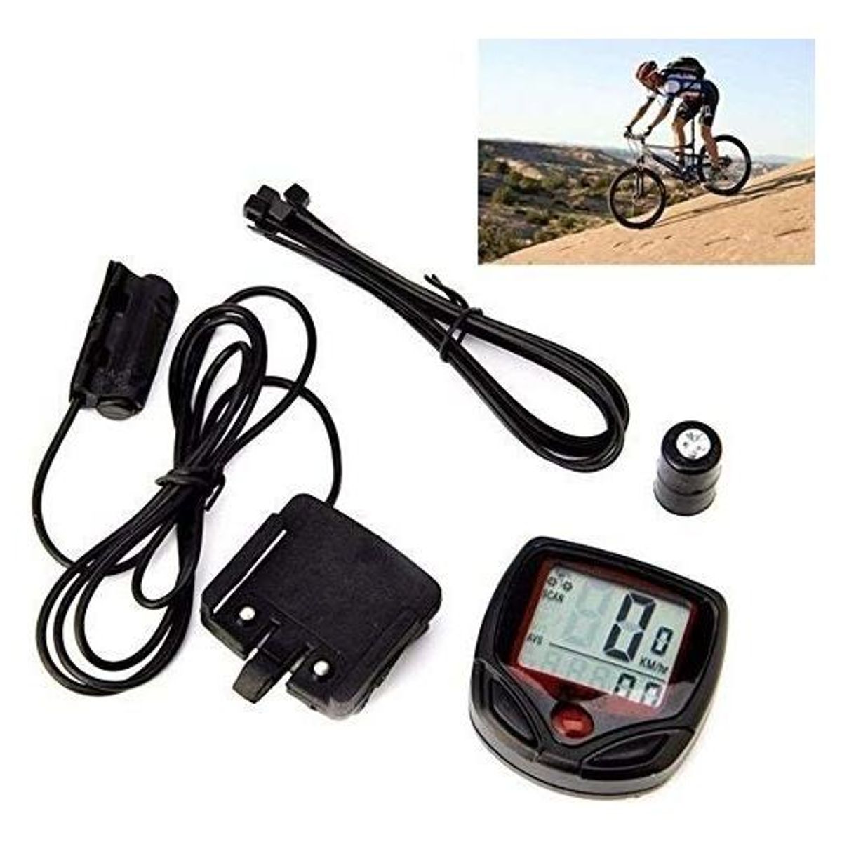 GENERICO - Ciclocomputador Inalambrico con Pantalla LCD para Bicicleta