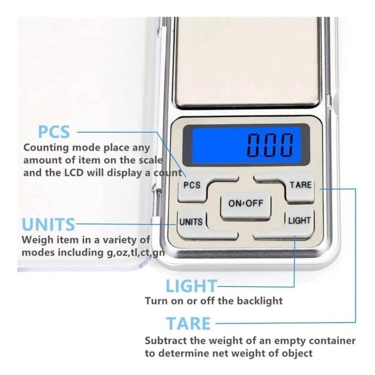 GENERICO - Balanza de Precisión 200g - 001g Digital Portátil