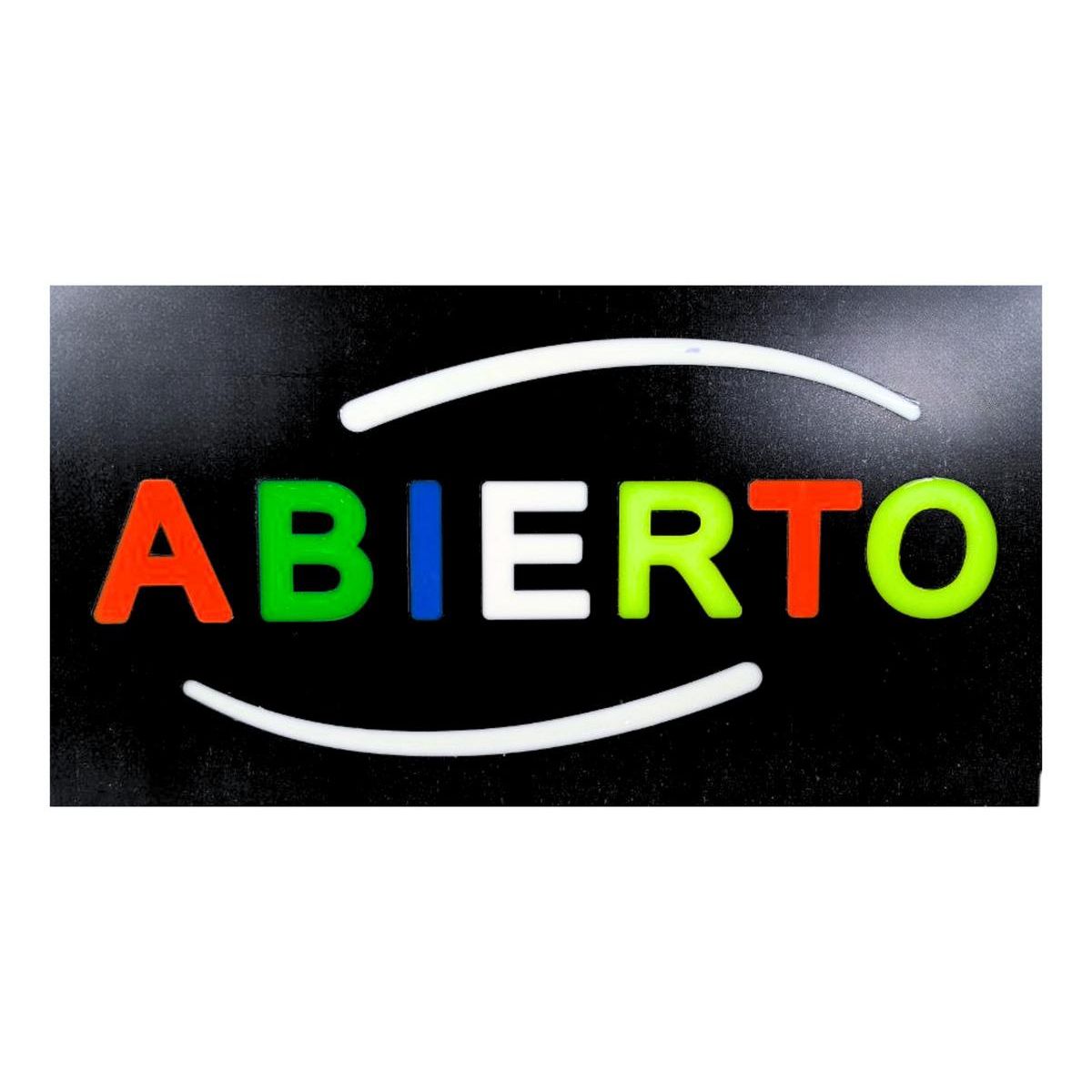 GENERICO - Letrero LED Abierto Multicolor para Negocios