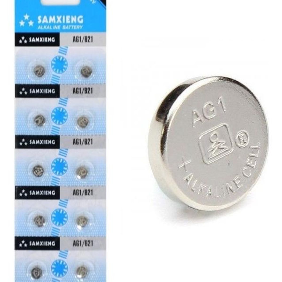 GENERICO - Pack de 10 Pilas Alcalinas AG1 LR621 15V Micro Botón