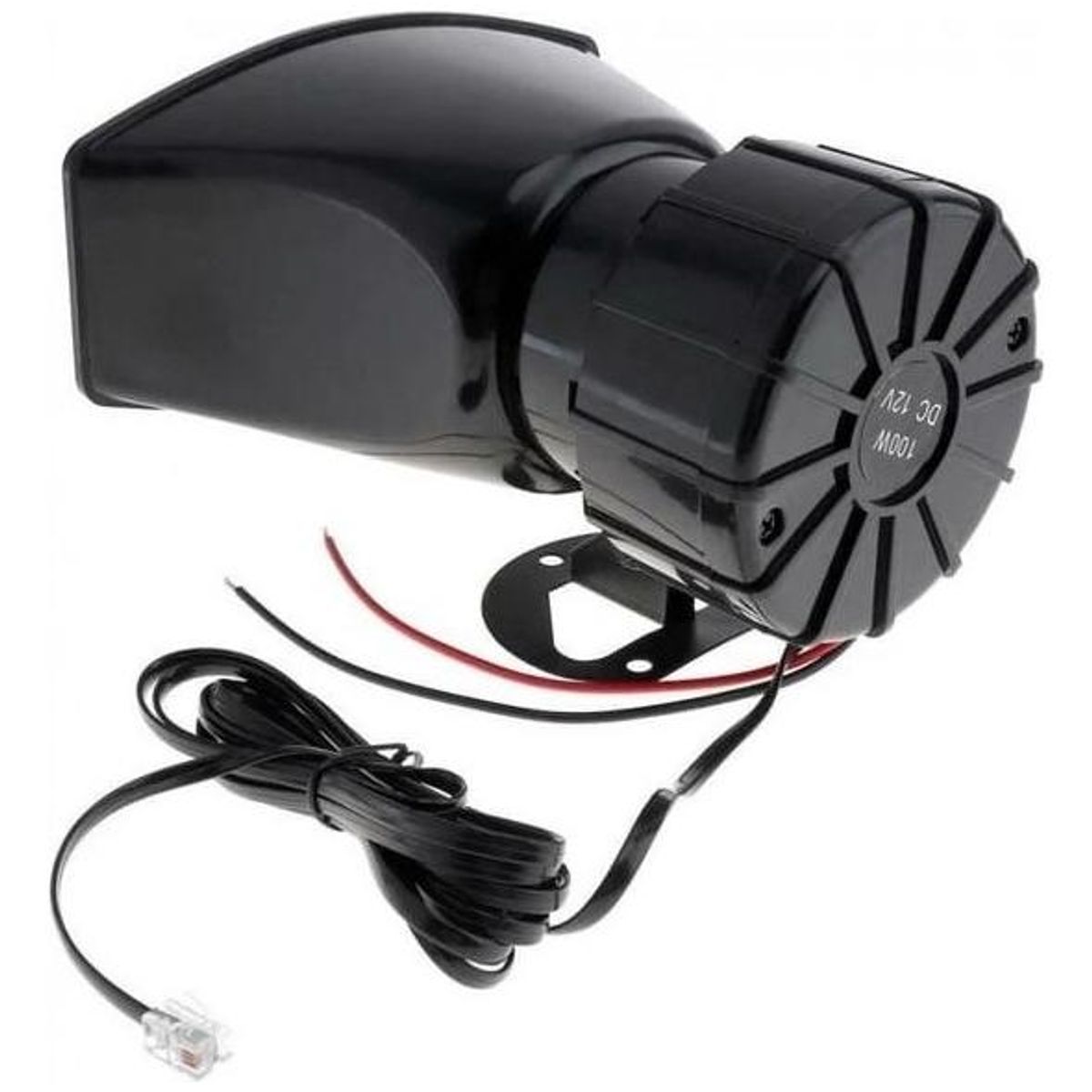 GENERICO - Megáfono Sirena Profesional 100W 12V con Micrófono