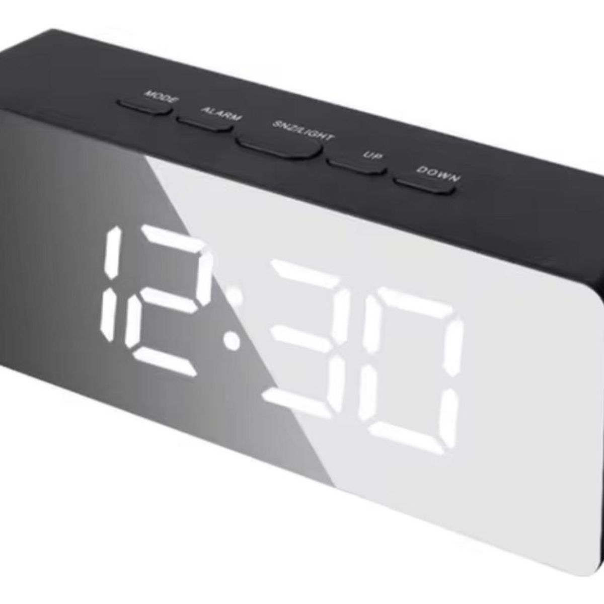 GENERICO - Reloj Digital LED con Espejo y Conexión USB o Pilas