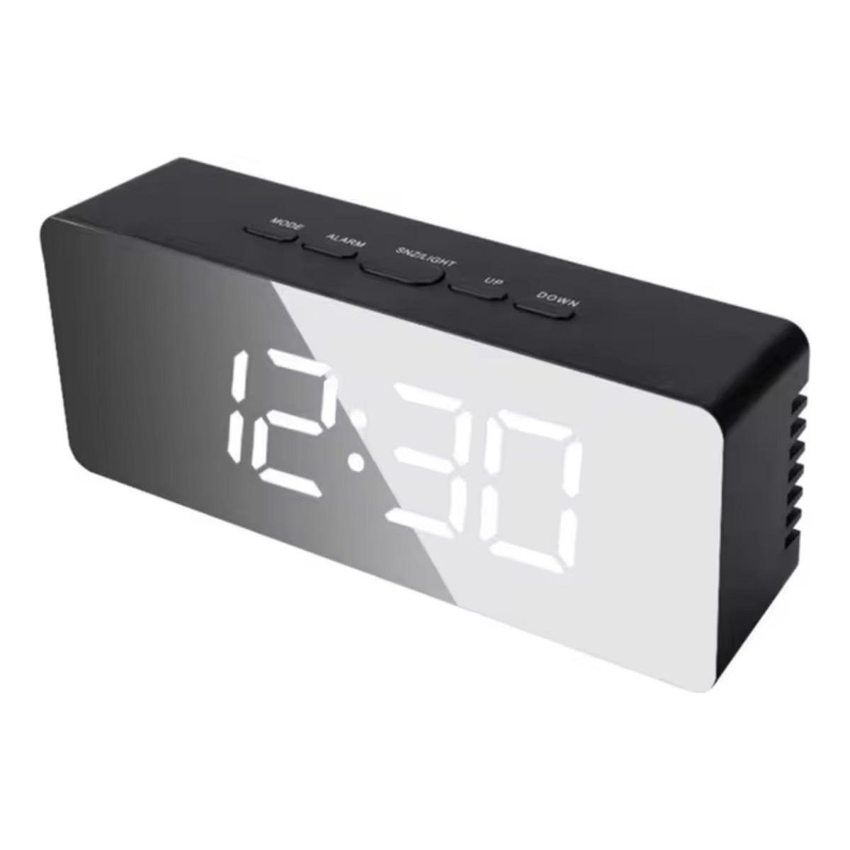 GENERICO - Reloj Digital LED con Espejo y Conexión USB o Pilas