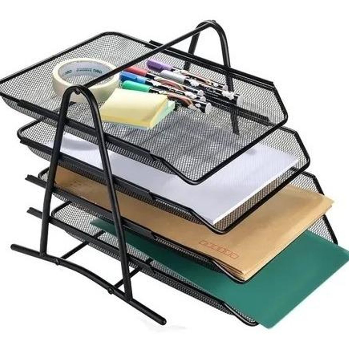 GENERICO - Bandeja Organizador de Escritorio para Documentos Metal