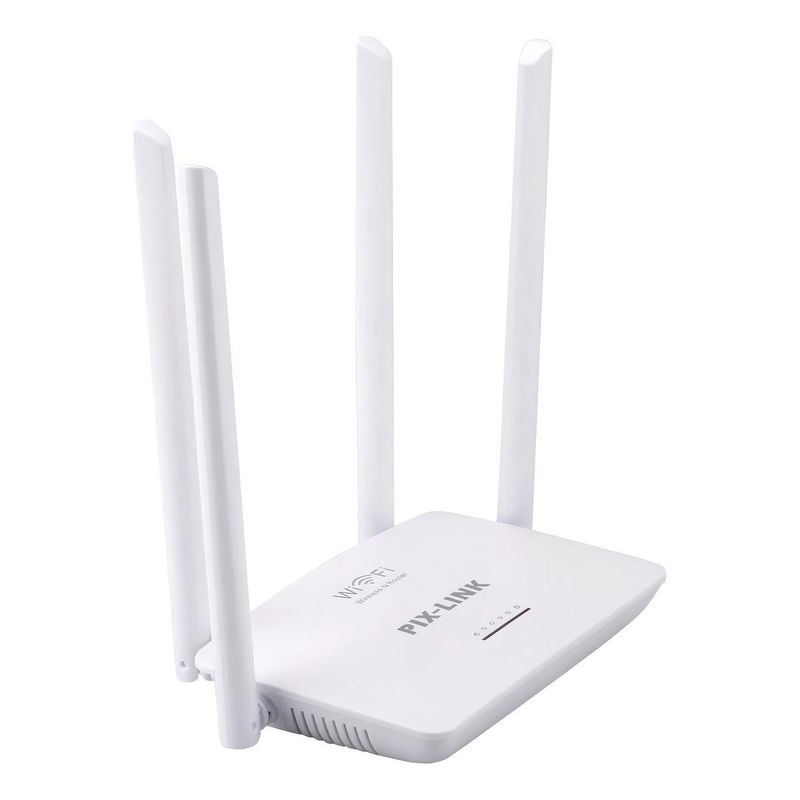 GENERICO - Router Repetidor Pix-Link LV-WR08 300 Mbps 4 Antenas 24GHz.