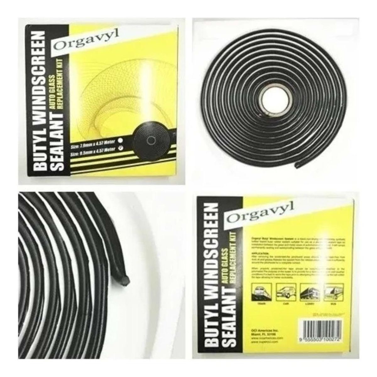 GENERICO - Sellador de Caucho Sintético Butilo para Faros de Auto 4m