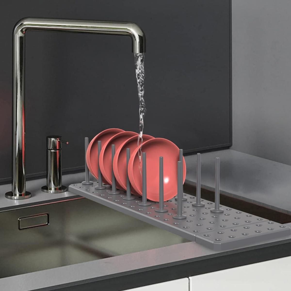 GENERICO - Estante Ajustable para Drenaje de Utensilios de Cocina