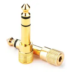GENERICO - Pack de 2 Adaptadores de Audio Plug Jack 63 a 35 mm