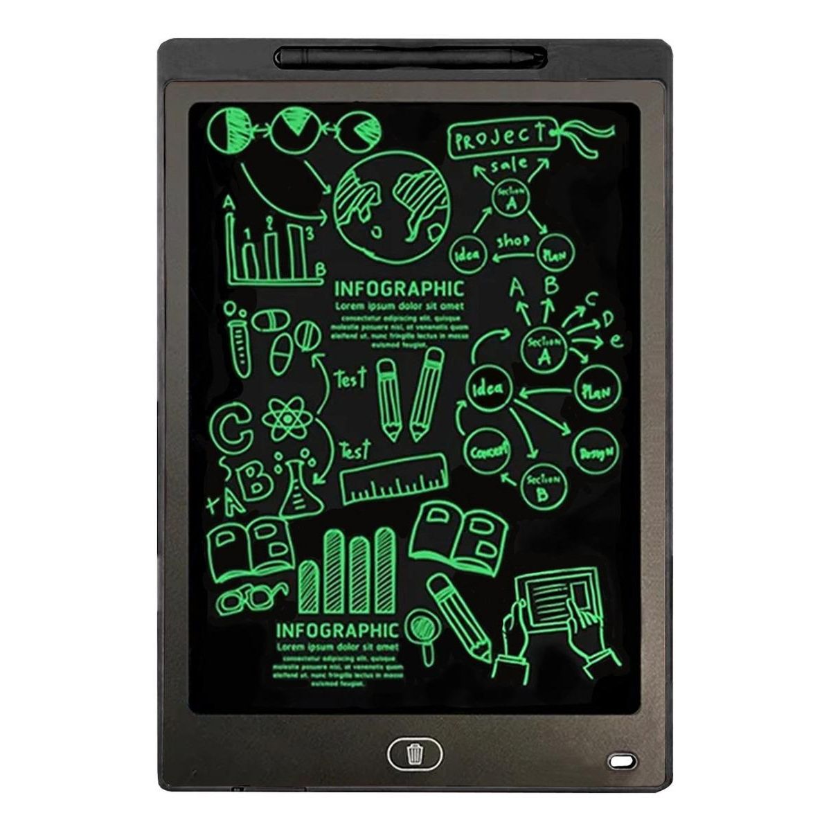 GENERICO - Tablero Mágico LCD 16 Pulgadas para Dibujo y Notas