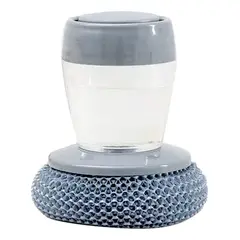 GENERICO - Cepillo Fregador de Acero Inoxidable con Dispensador de Jabón