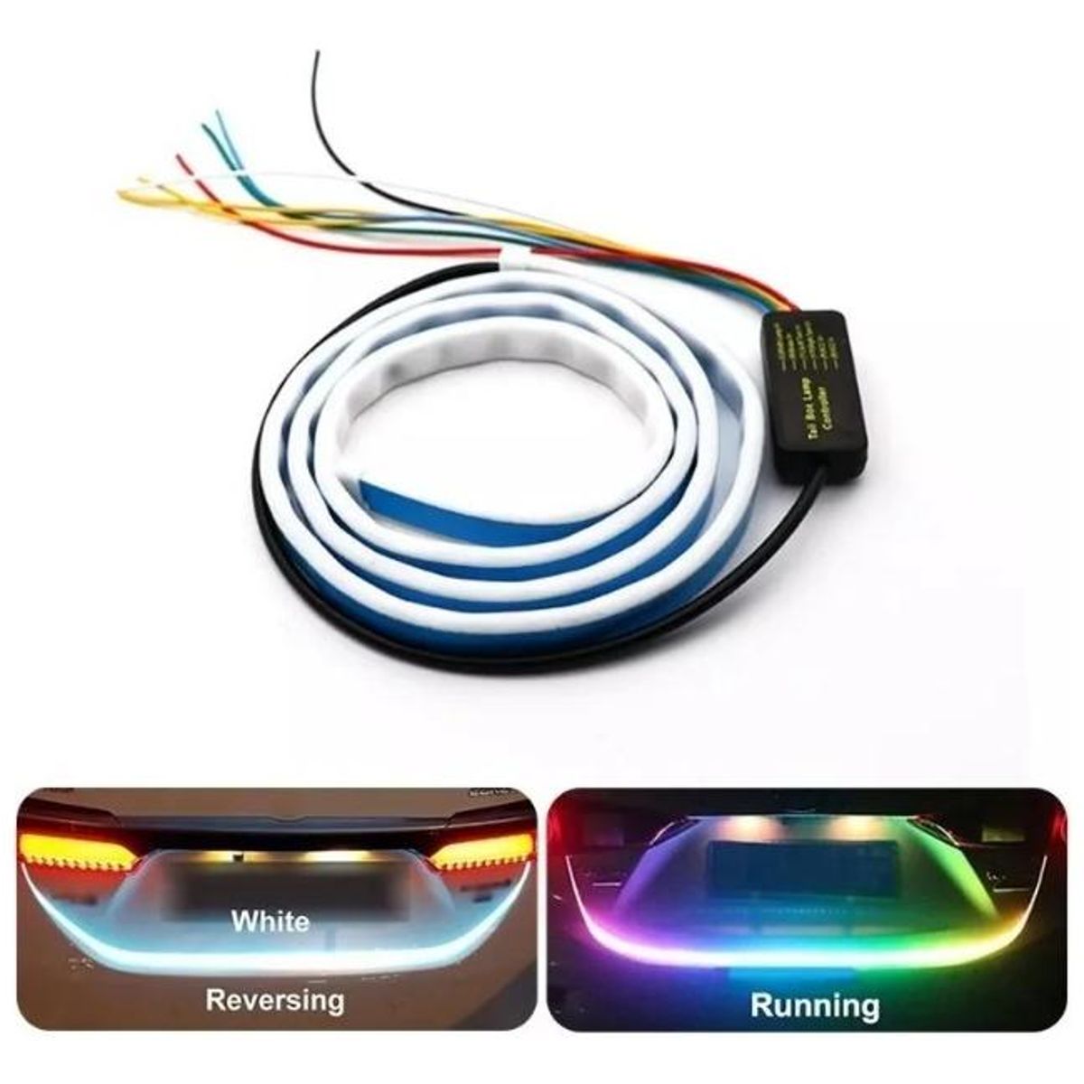 GENERICO - Cinta LED RGB 60 Luzes para Maletero de Vehículo 120cm
