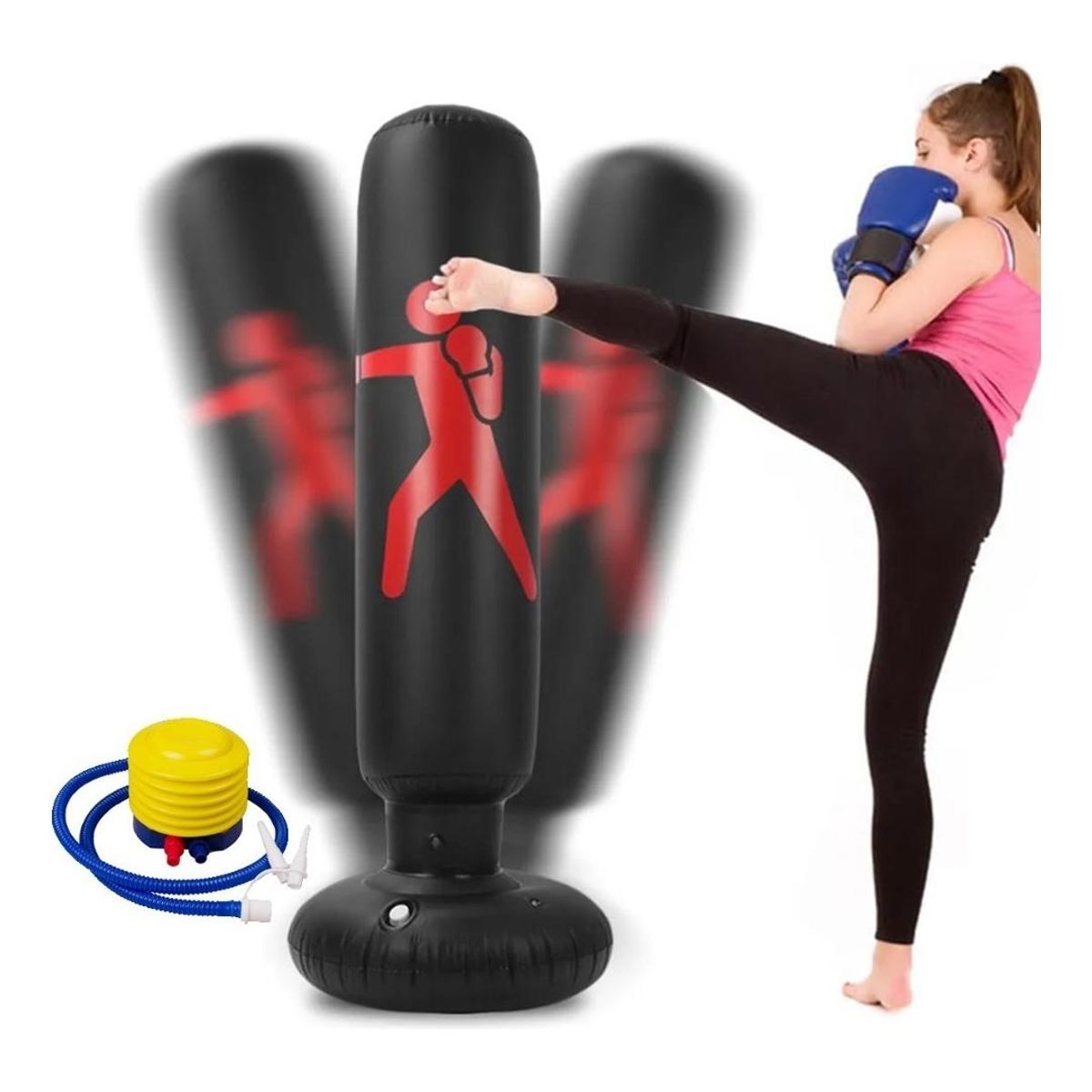 GENERICO - Saco de Boxeo Inflable 160cm con Inflador Incluido