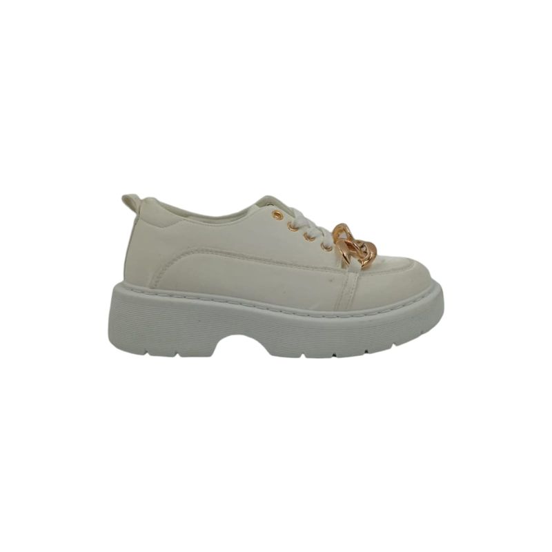 HERIEL - Zapatilla Blanca Plataforma Mujer
