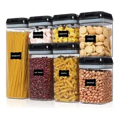 GENERICO - Set de 7 Recipientes Herméticos para Alimentos - Cocina y Despensa