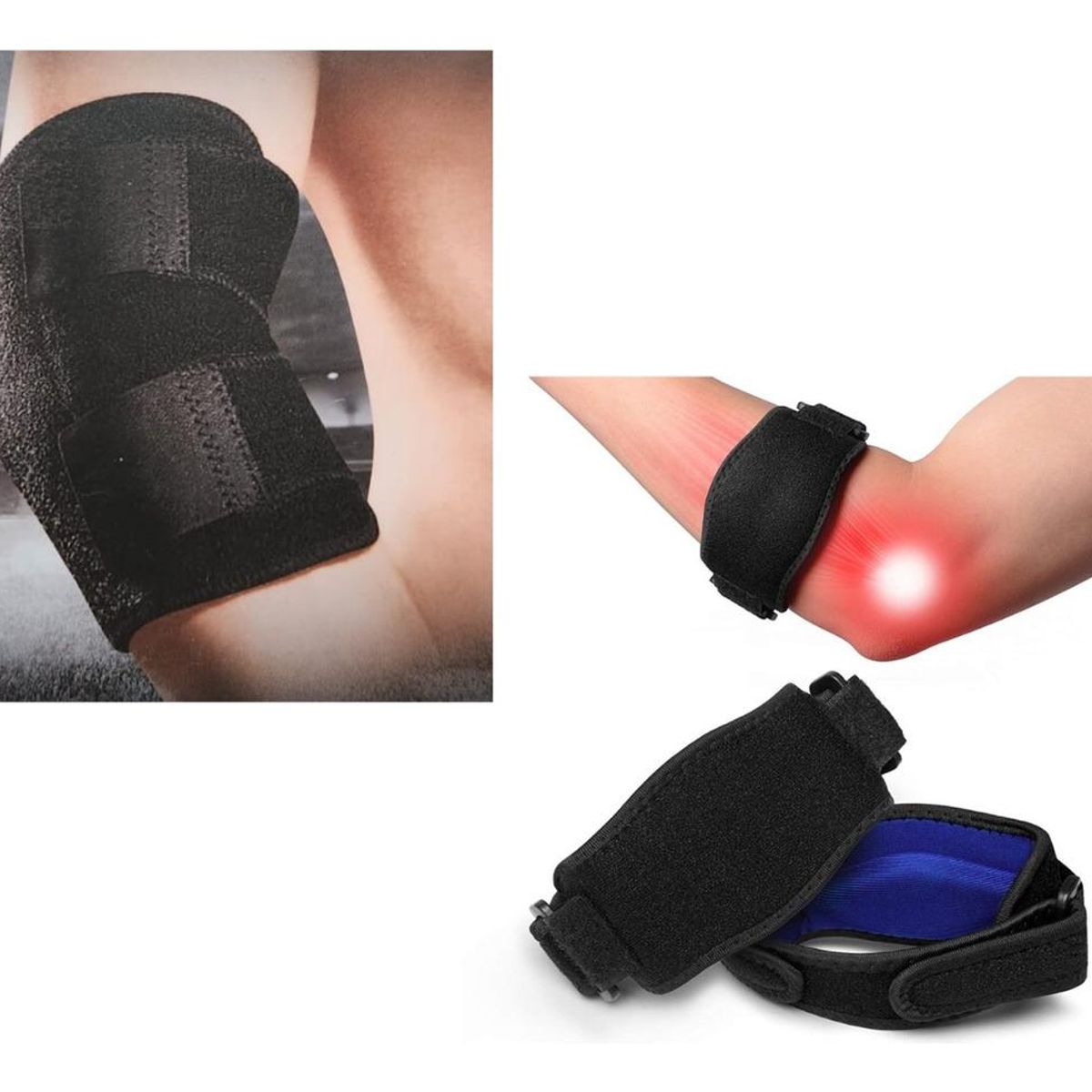 GENERICO - Pack de Coderas Ajustables para Alivio de Tendinitis