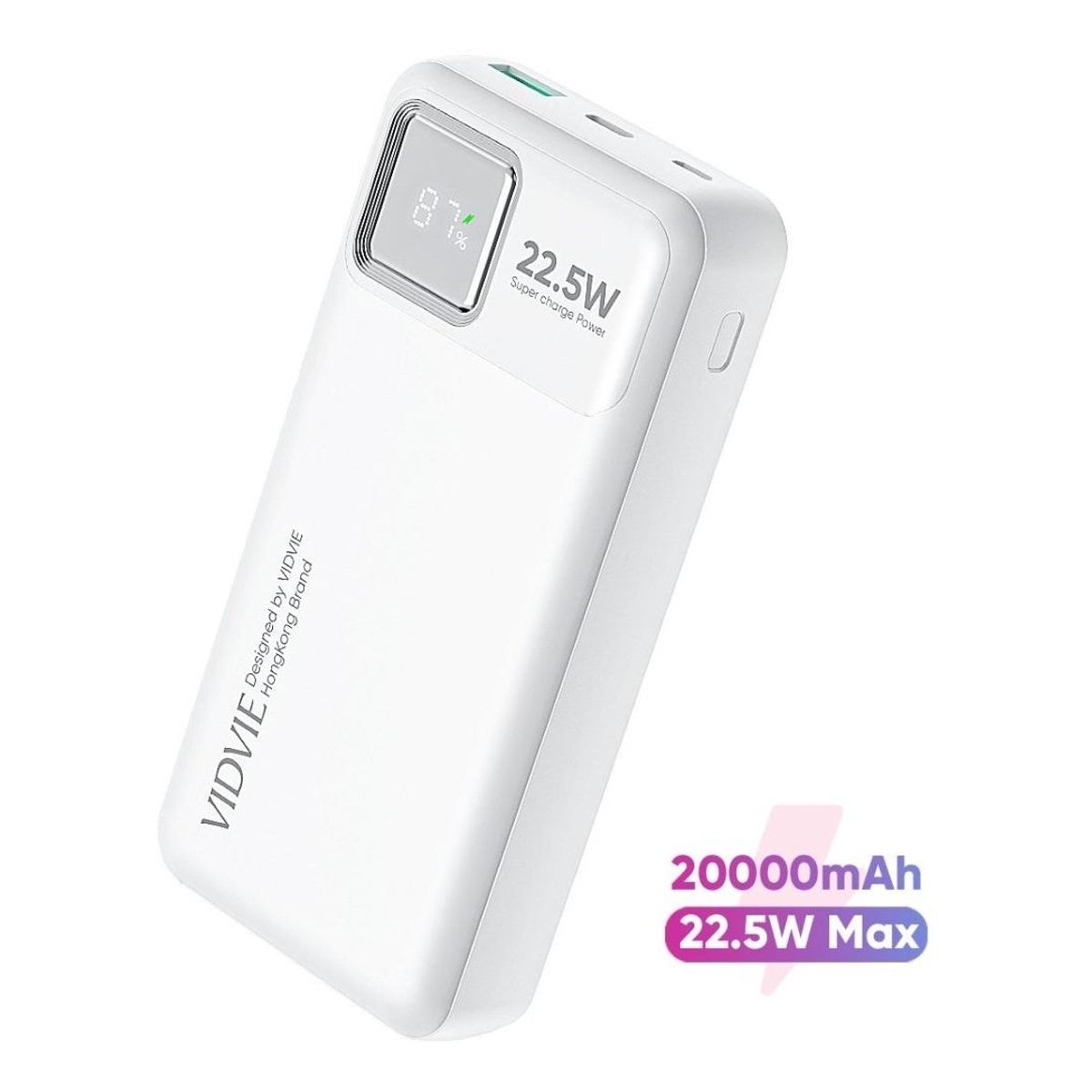 GENERICO - Power Bank de 20000 mAh con Carga Rápida y Pantalla Digital