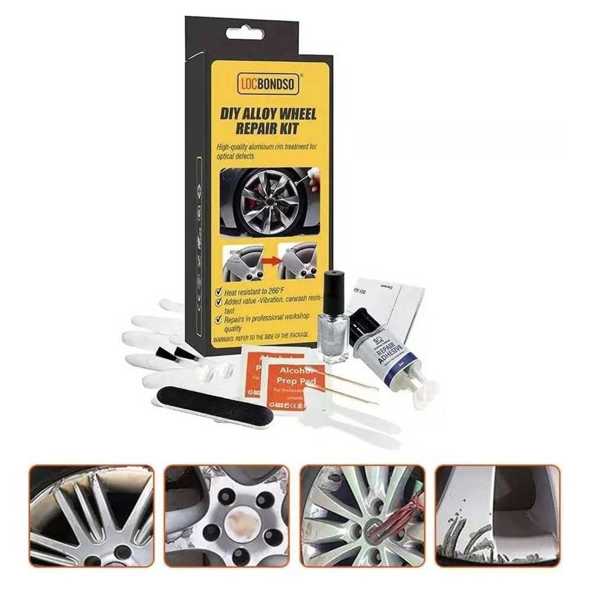 GENERICO - Kit de Reparación para Llantas de Aleación Plateada 215122