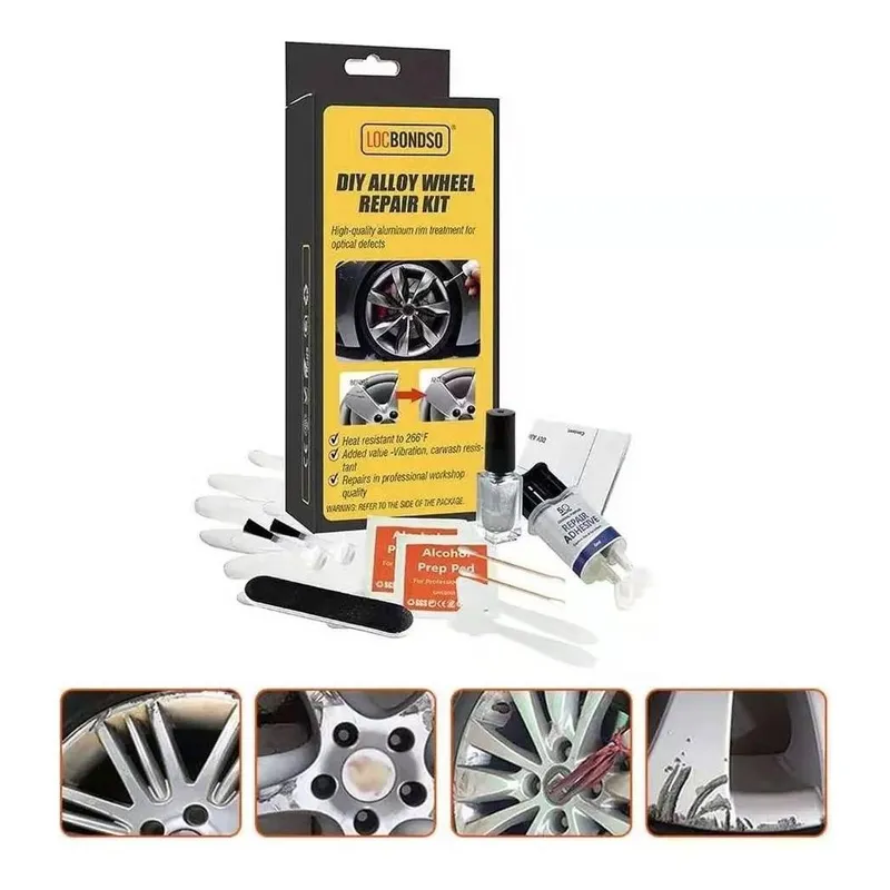 GENERICO - Kit de Reparación para Llantas de Aleación Plateada 215122