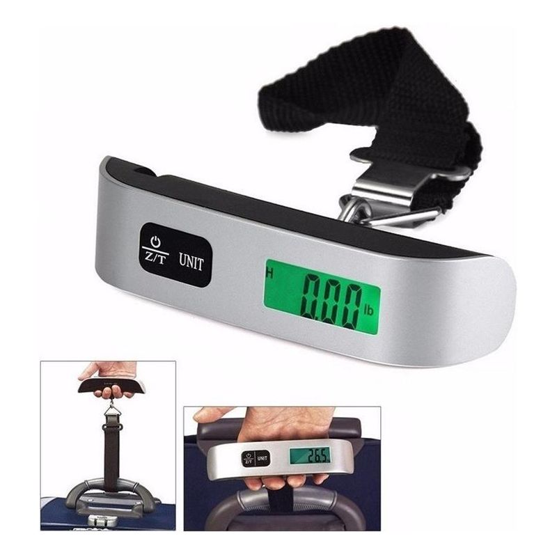 GENERICO - Balanza Digital para Maletas de hasta 50kg con Pantalla LED