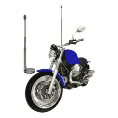 GENERICO - Pack de 2 Antenas Cortas para Motos con Hilo Curado