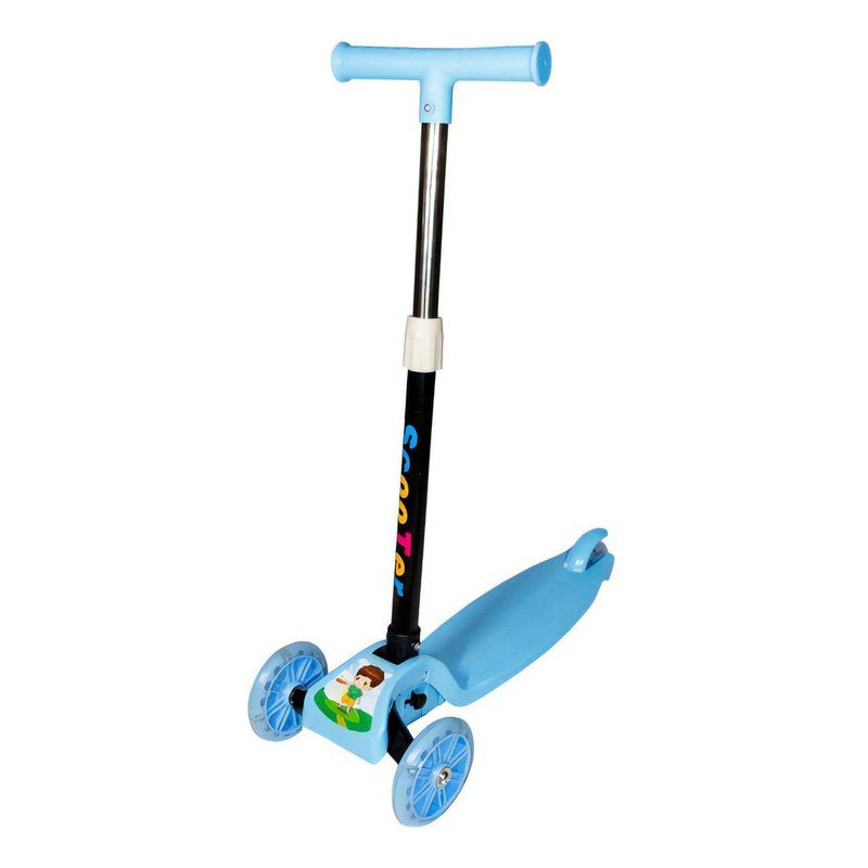 GENERICO - Scooter Monopatín Infantil 3 Ruedas Celeste Ajustable
