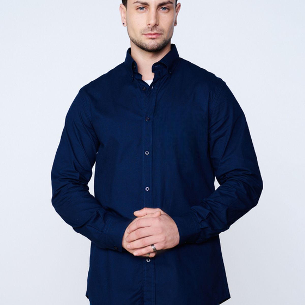 WRANGLER - Camisa 1 Pocket Shirt Dark Blue