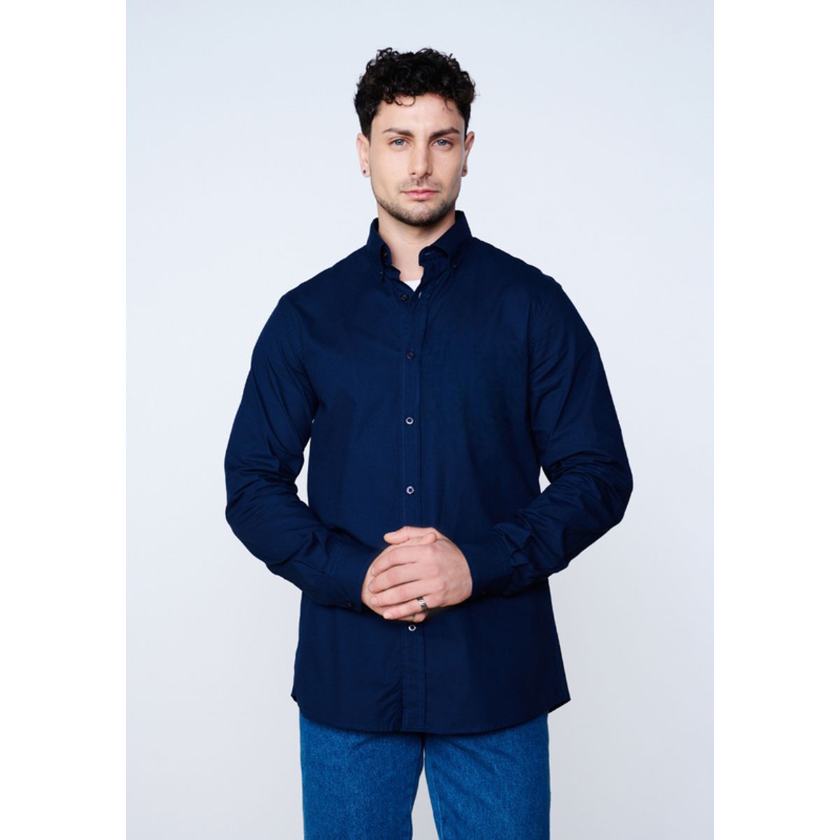 WRANGLER - Camisa 1 Pocket Shirt Dark Blue