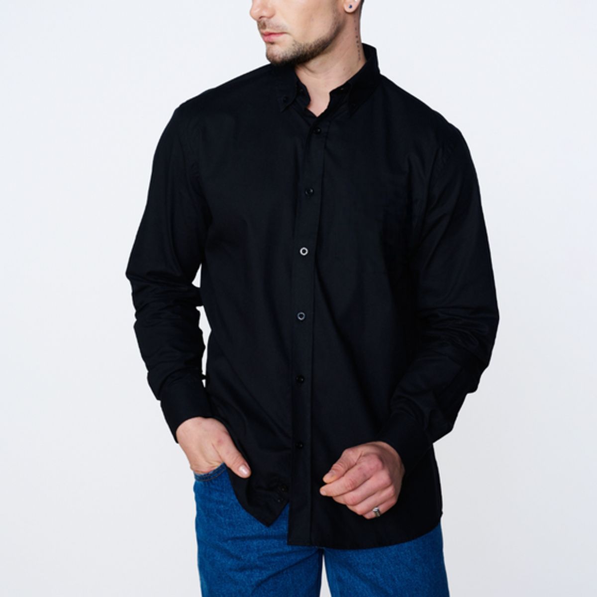 WRANGLER - Camisa 1 Pocket Shirt Negro