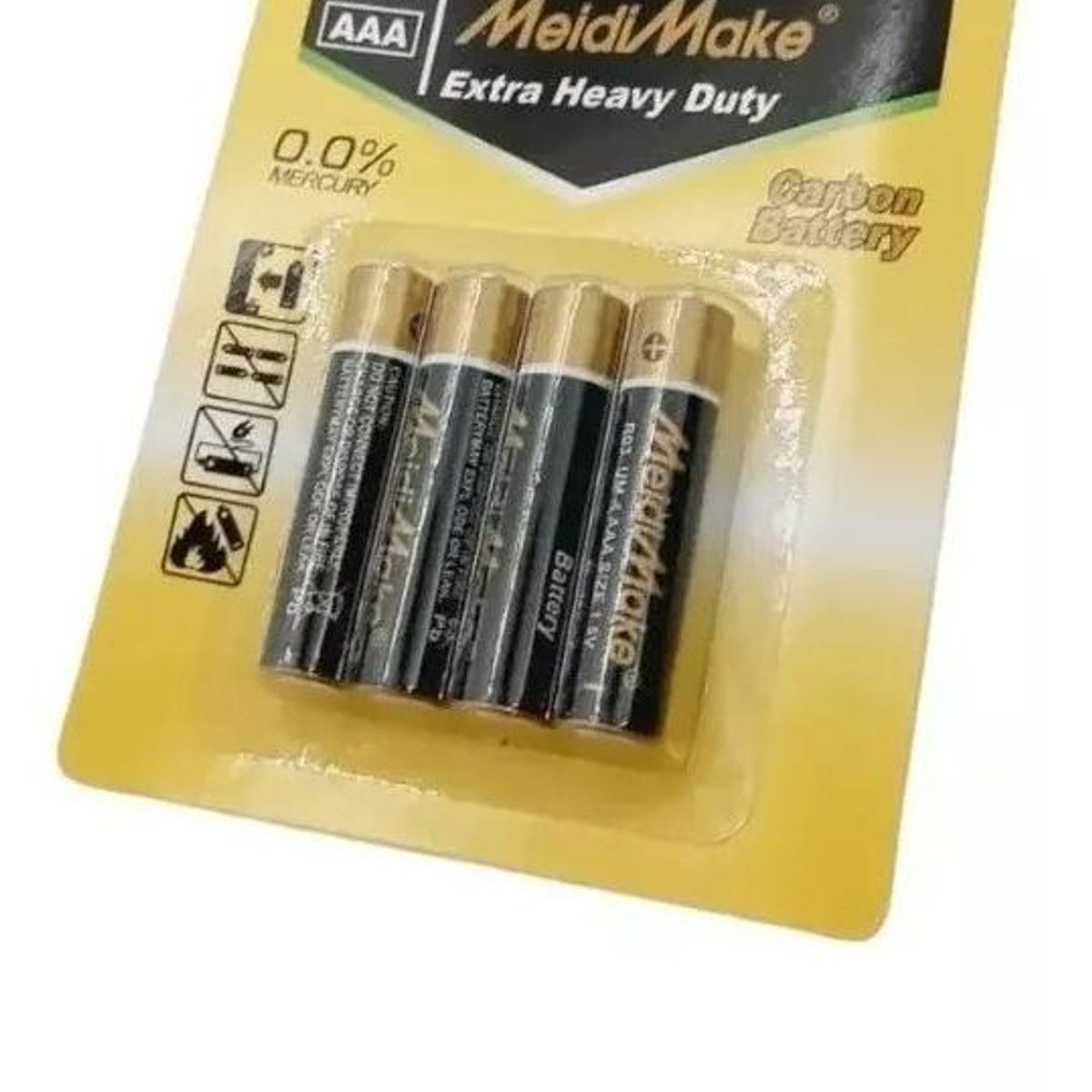 GENERICO - Pilas AAA Carbono 15V Pack de 4 Unidades