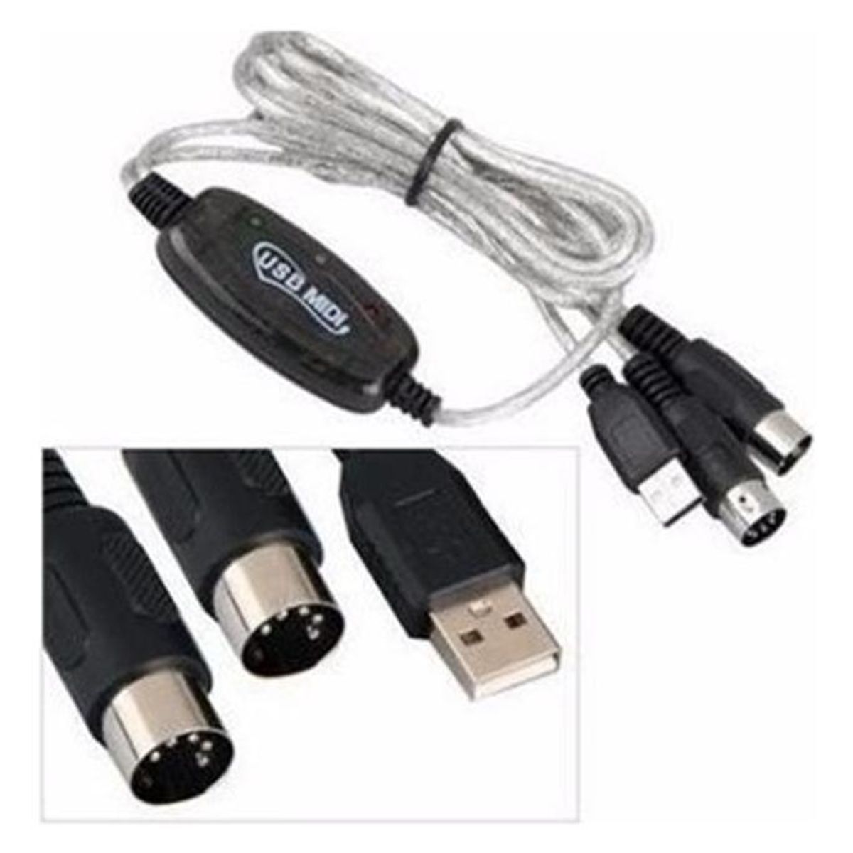 GENERICO - Cable MIDI USB para Teclados y Instrumentos Musicales