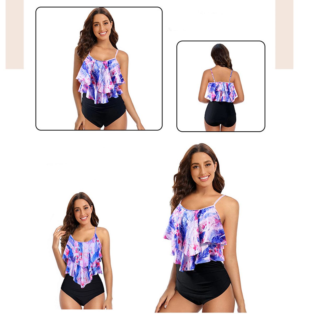 TIOZONEY - Traje de baño de dos piezas para mujer