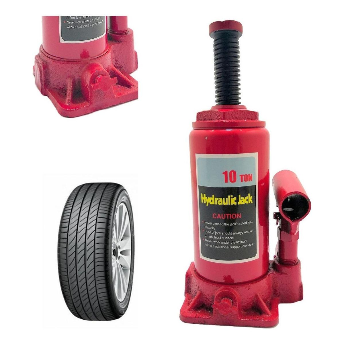 GENERICO - Gata Hidráulica de Botella 10 Toneladas para Auto