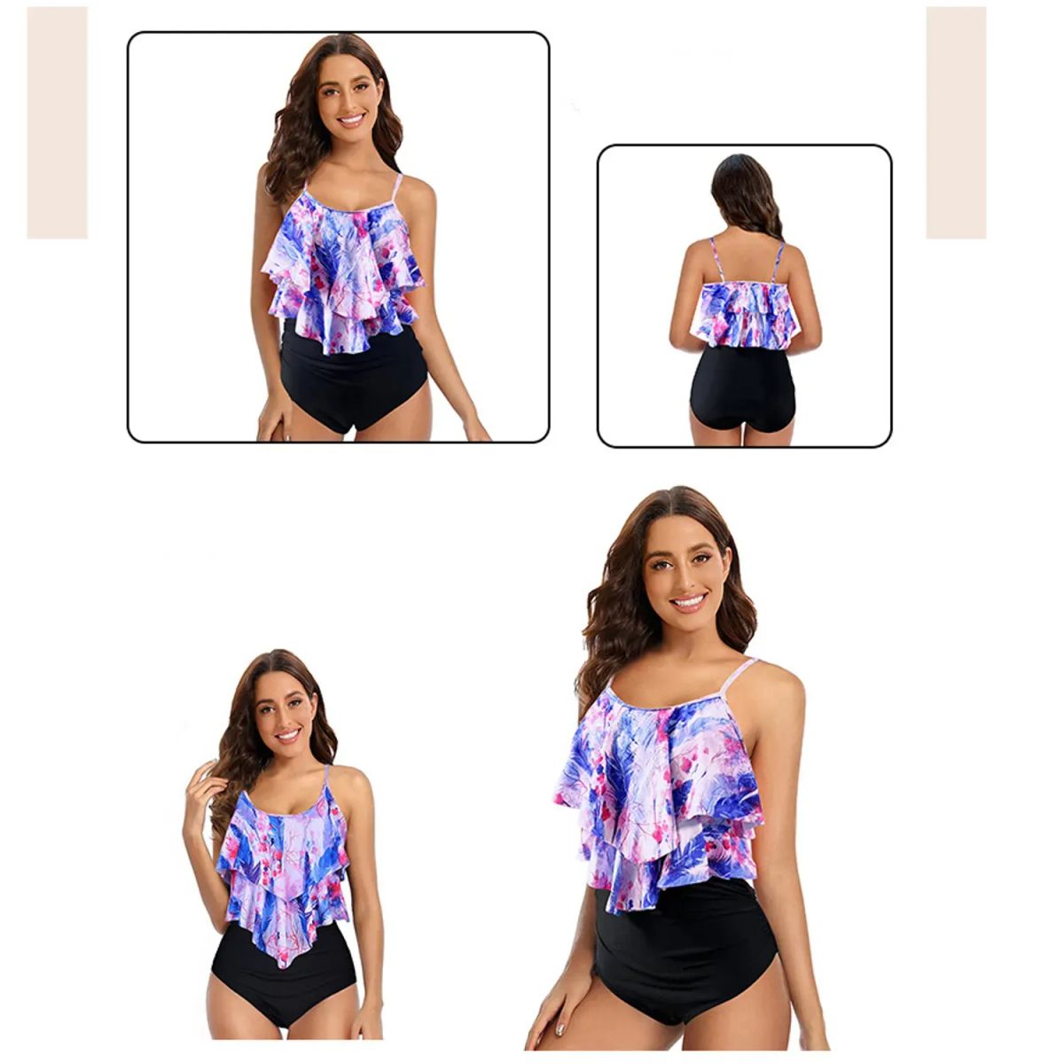 TIOZONEY - Traje de baño de dos piezas para mujer