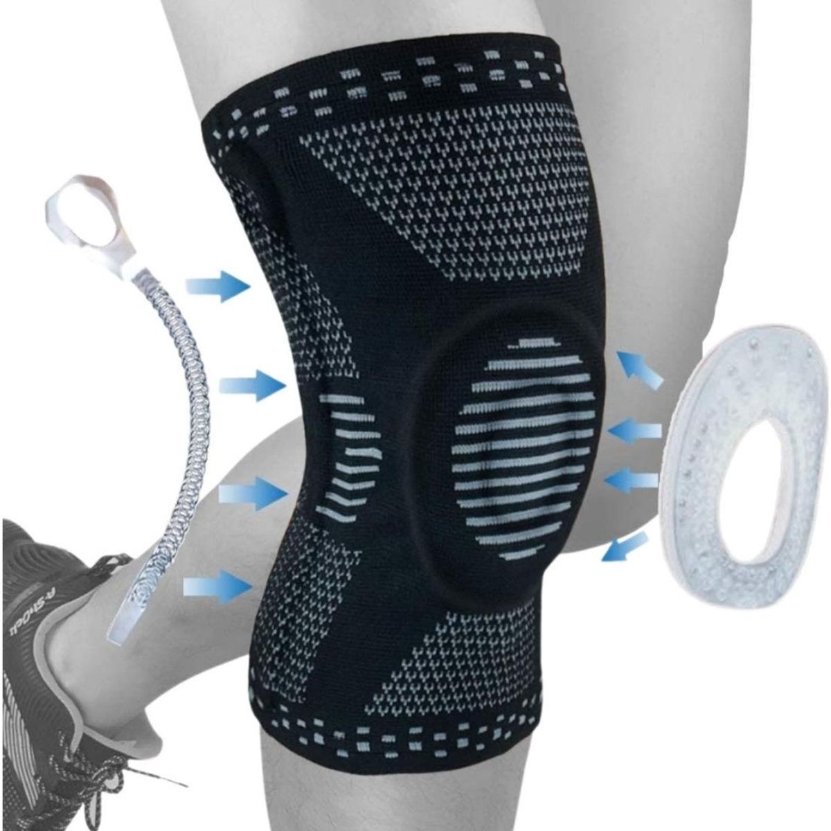 GENERICO - Pack de 2 Rodilleras de Gel para Deportes Talla M