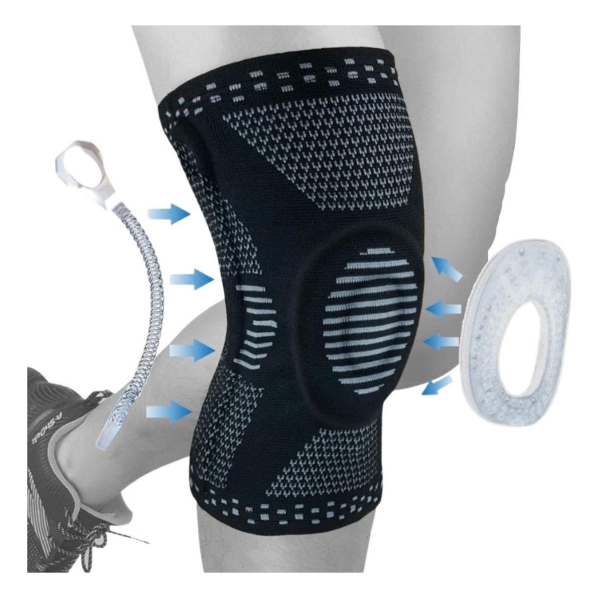 GENERICO - Pack de 2 Rodilleras de Gel para Deportes Talla M