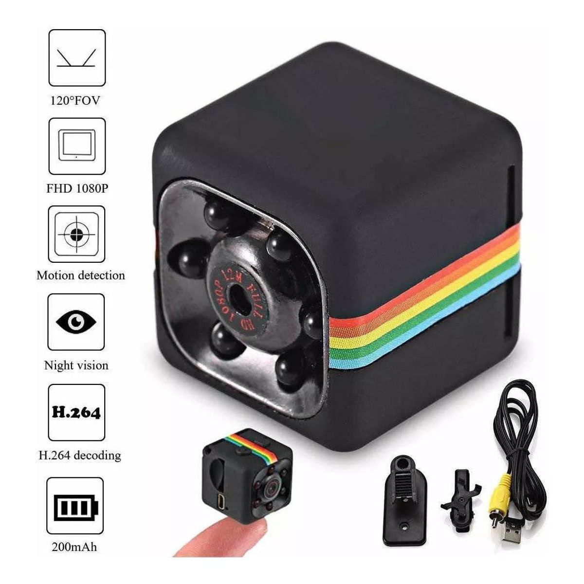 GENERICO - Mini Cámara Oculta Espía Full HD con Visión Nocturna