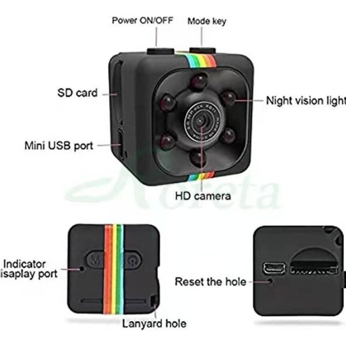 GENERICO - Mini Cámara Oculta Espía Full HD con Visión Nocturna