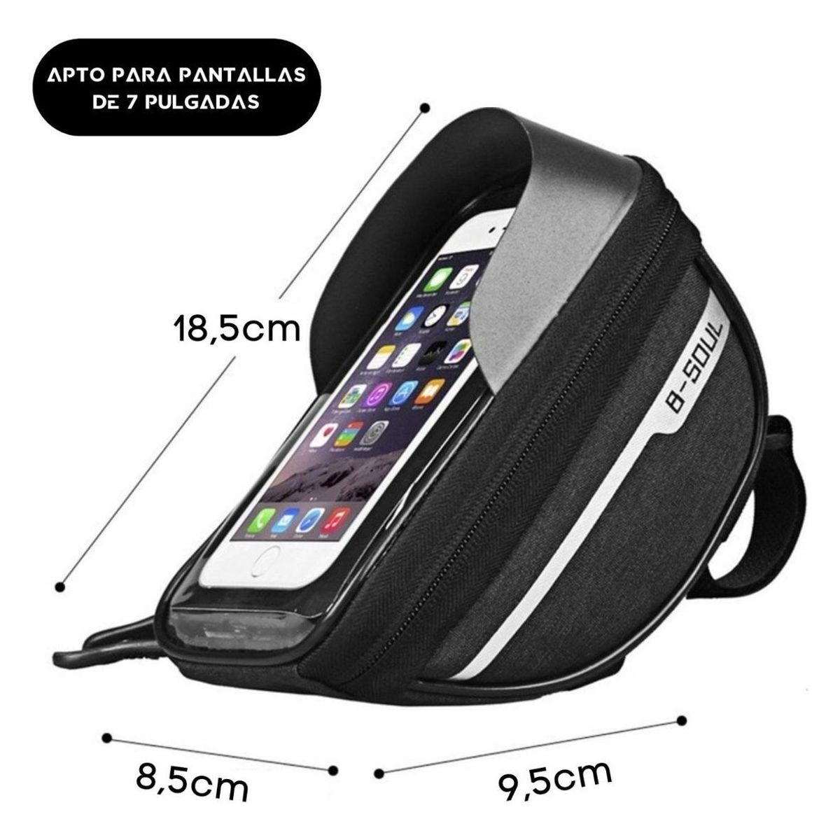 GENERICO - Bolso Impermeable para Teléfono de Bicicleta Negro.
