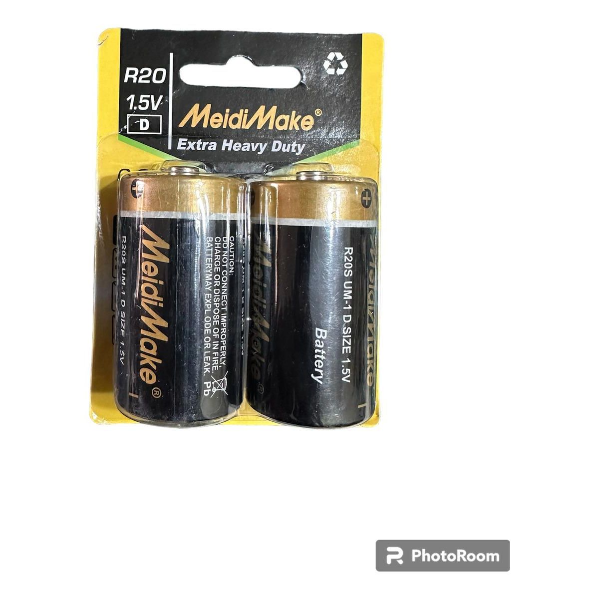 Baterías Tipo D Carbono Meidimake - Paquete de 2 Unidades, marca GENERICO - Foto Principal