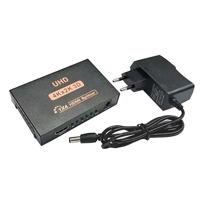 GENERICO - Divisor HDMI 1x4 Activo con Amplificador de Señal Full HD